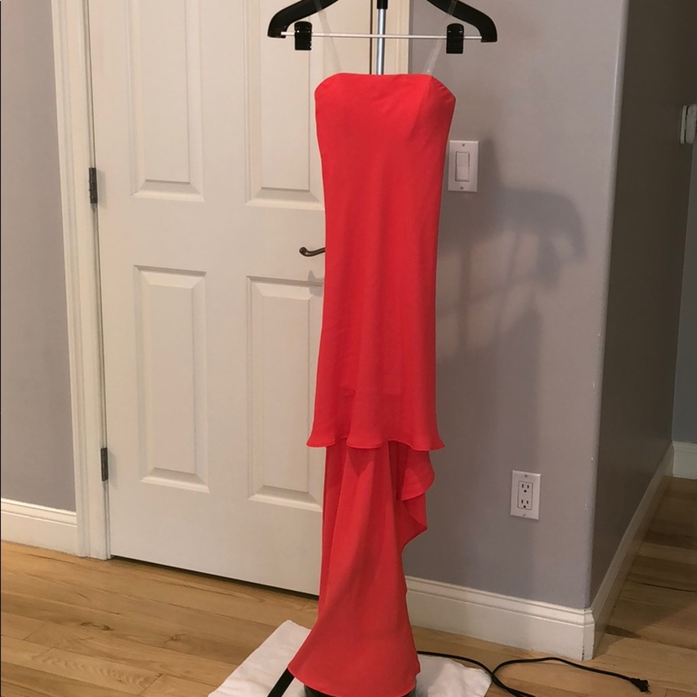 Vibrant Pink High-Low Dress